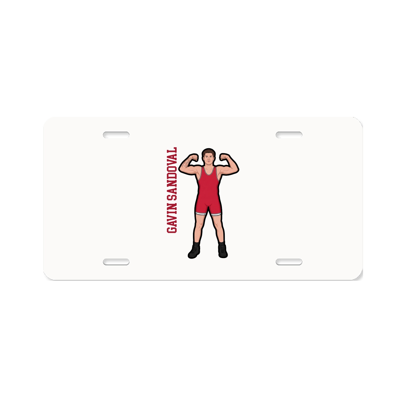 License Plate — Name Vertical in Classic