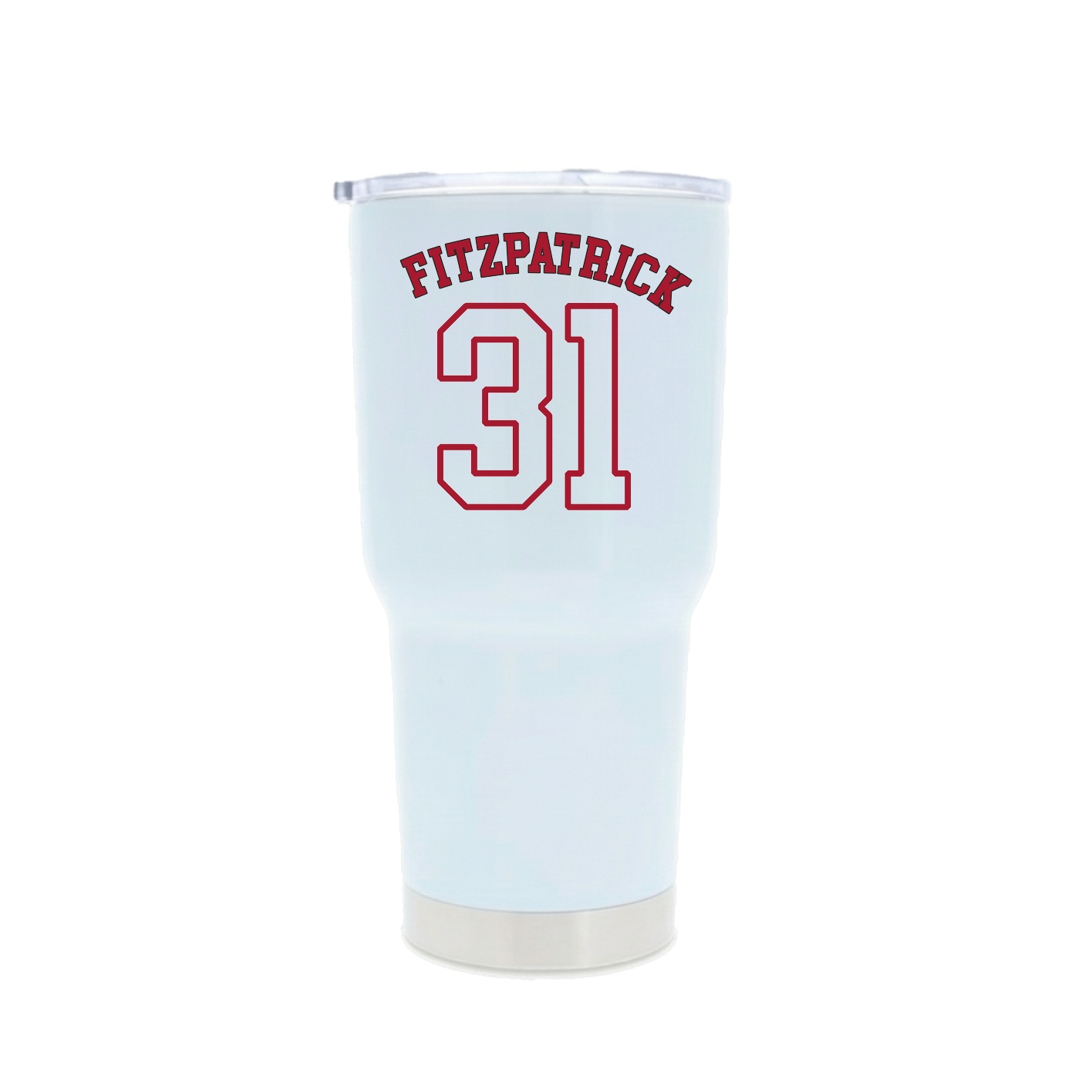 30oz Stainless Steel Tumbler — Shirsey Arch in White
