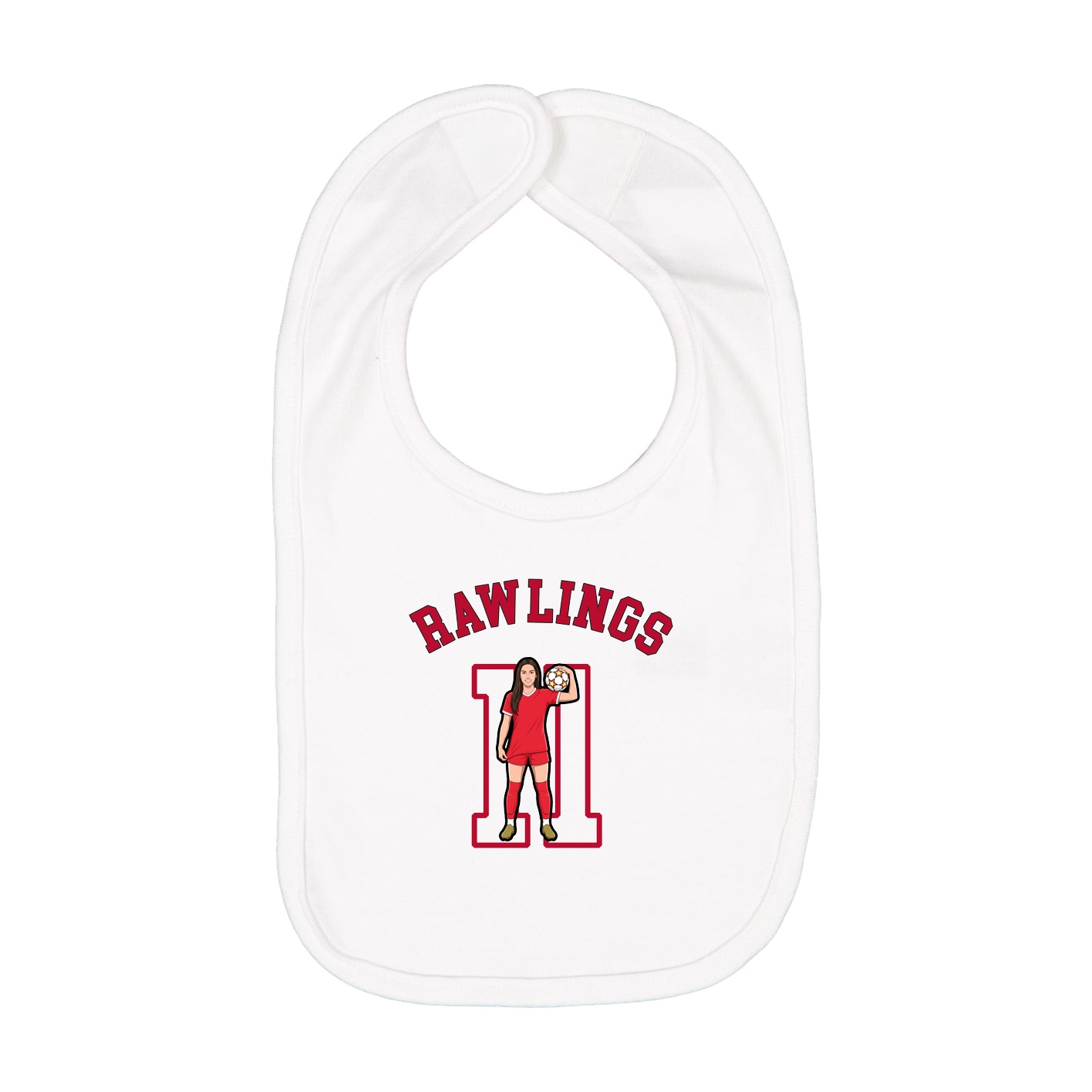 Infant Bib — Shirsey Arch in White