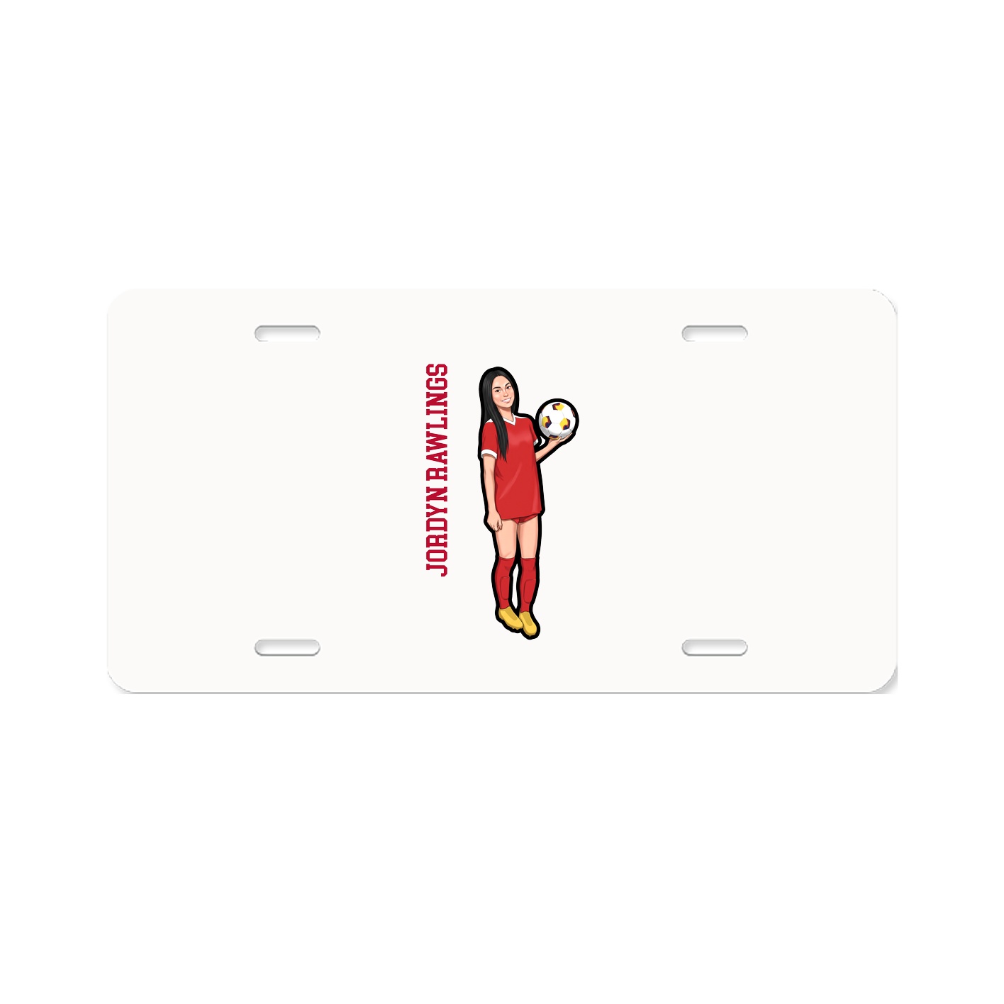 License Plate — Name Vertical in Classic