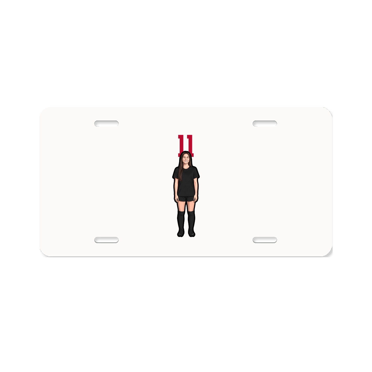 License Plate — Number Top in Classic
