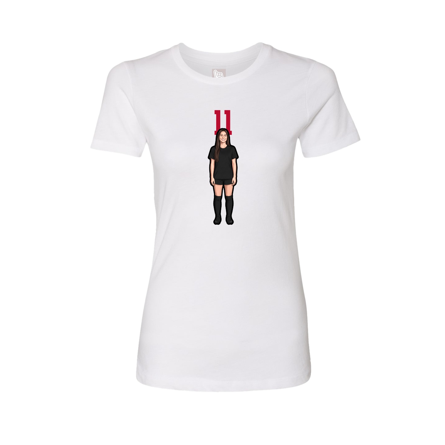 Womens Tee — Number Top in White
