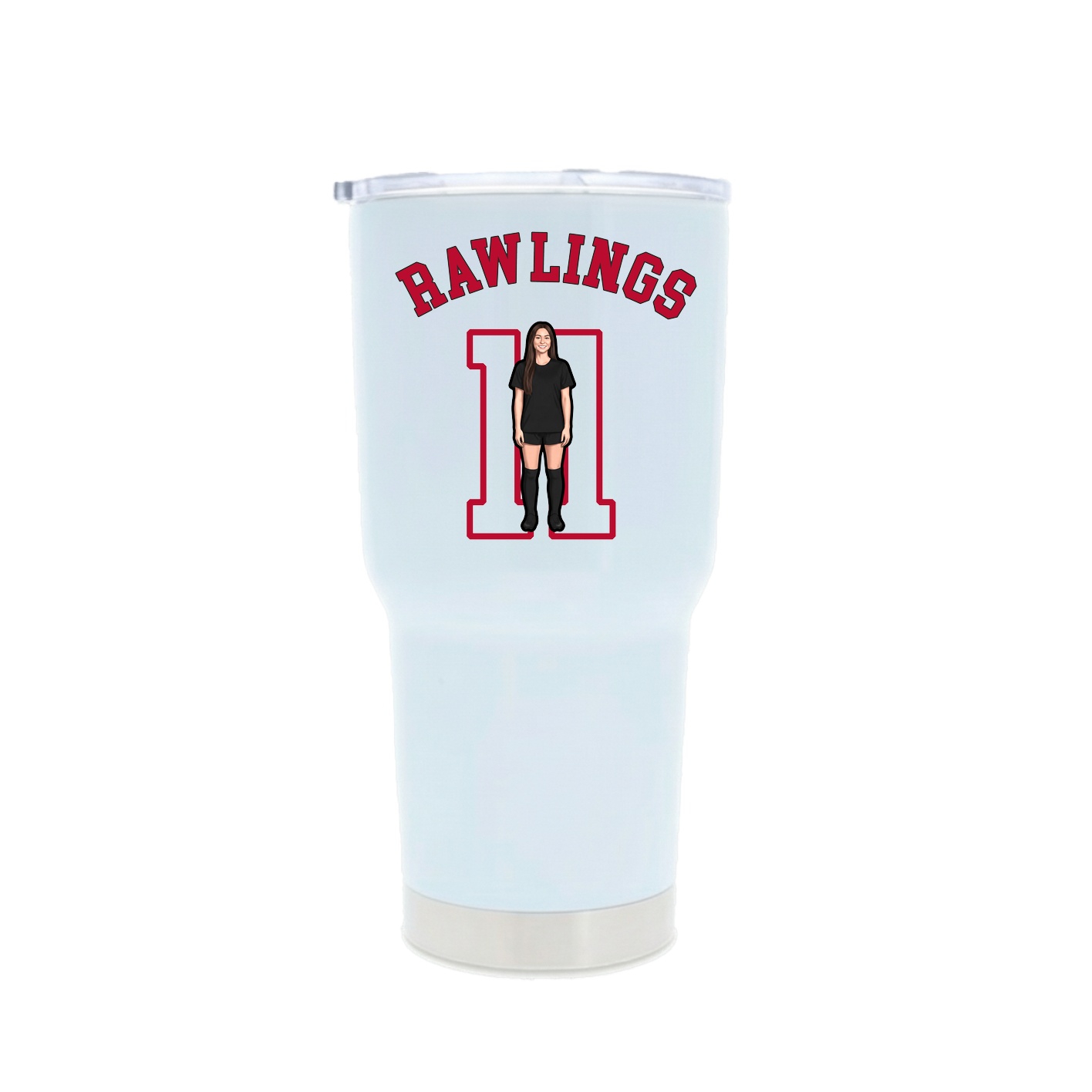 30oz Stainless Steel Tumbler — Shirsey Arch in White