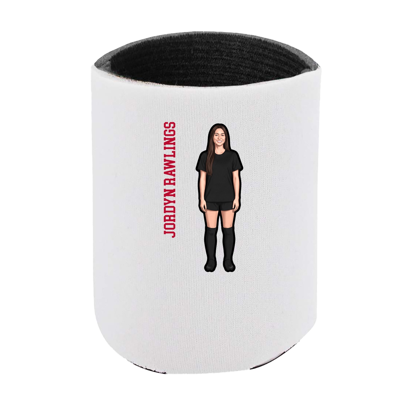Can Holder — Name Vertical in White