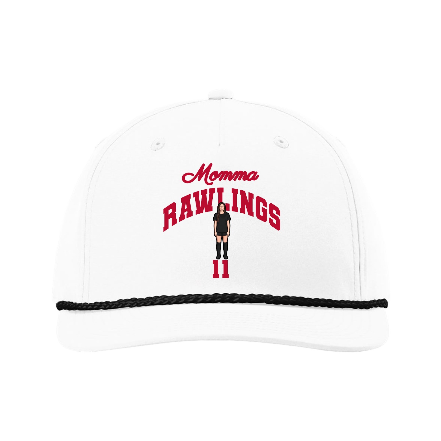 Five-Panel Classic Rope Cap — Mothers Day Arch in White