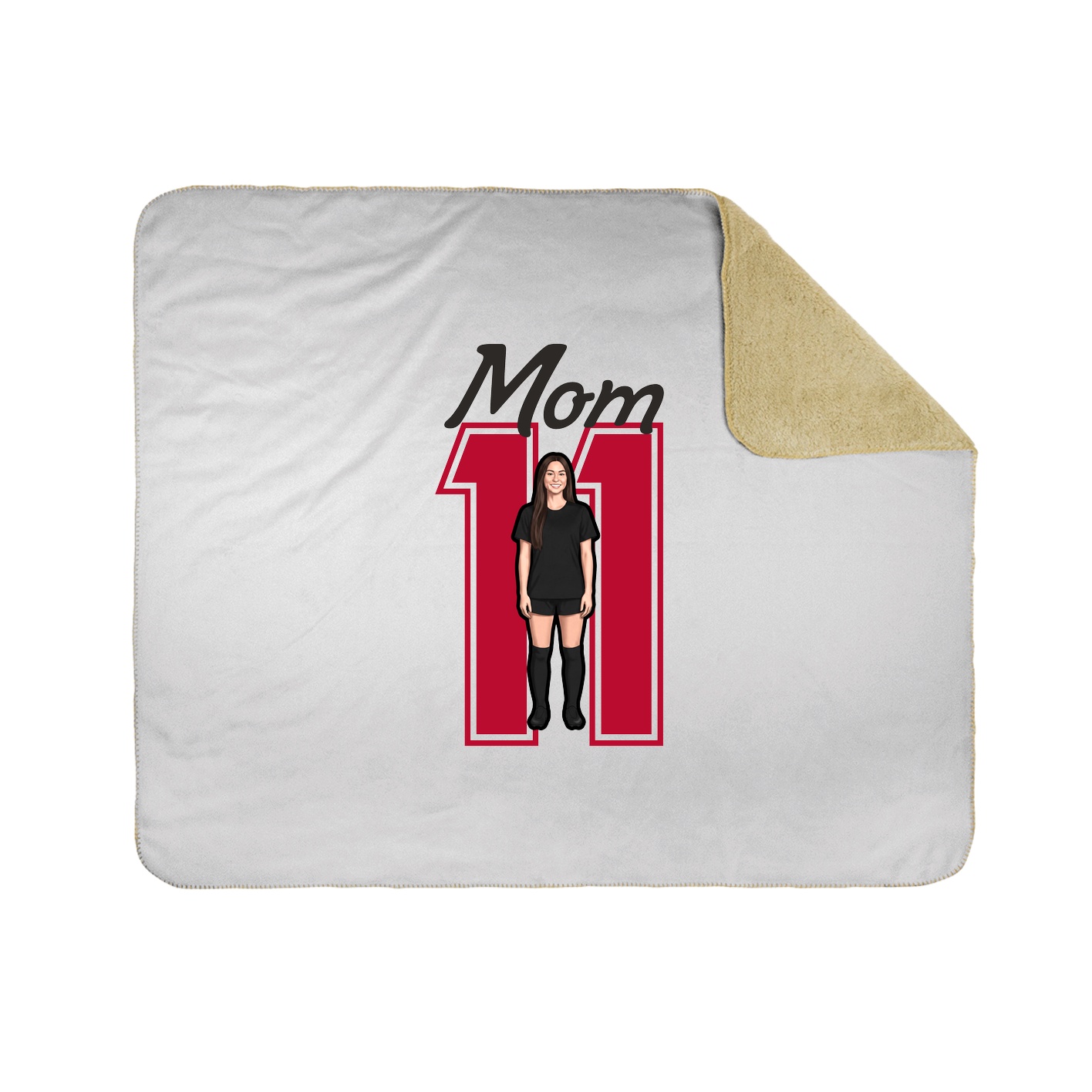 Throw Blanket — Mothers Day Shirsey in White