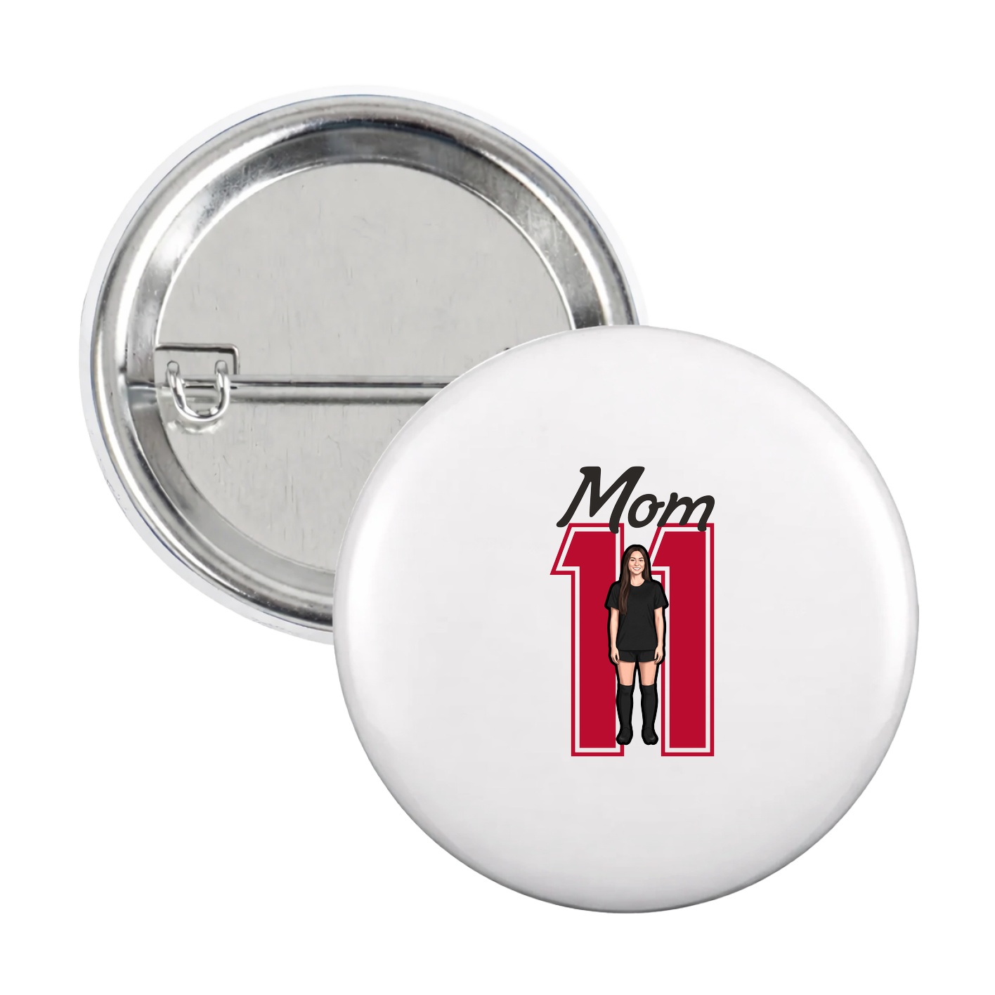 Game Day Button — Mothers Day Shirsey in White