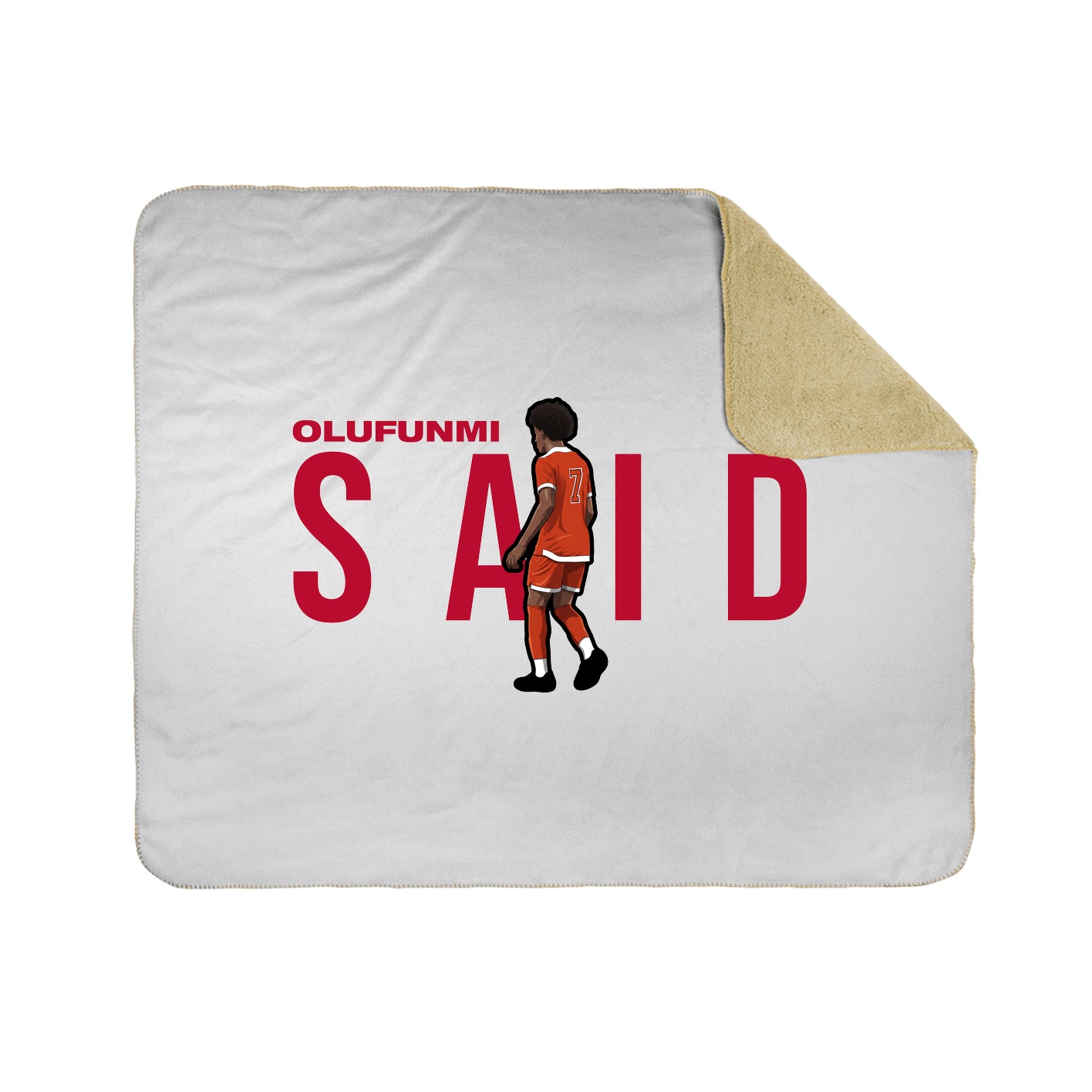 Throw Blanket — Player Name in White