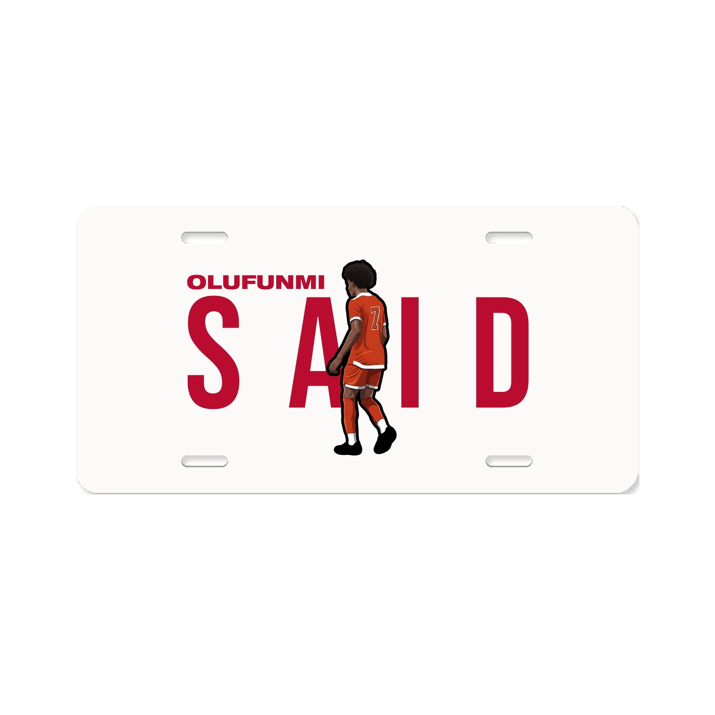 License Plate — Player Name in Classic