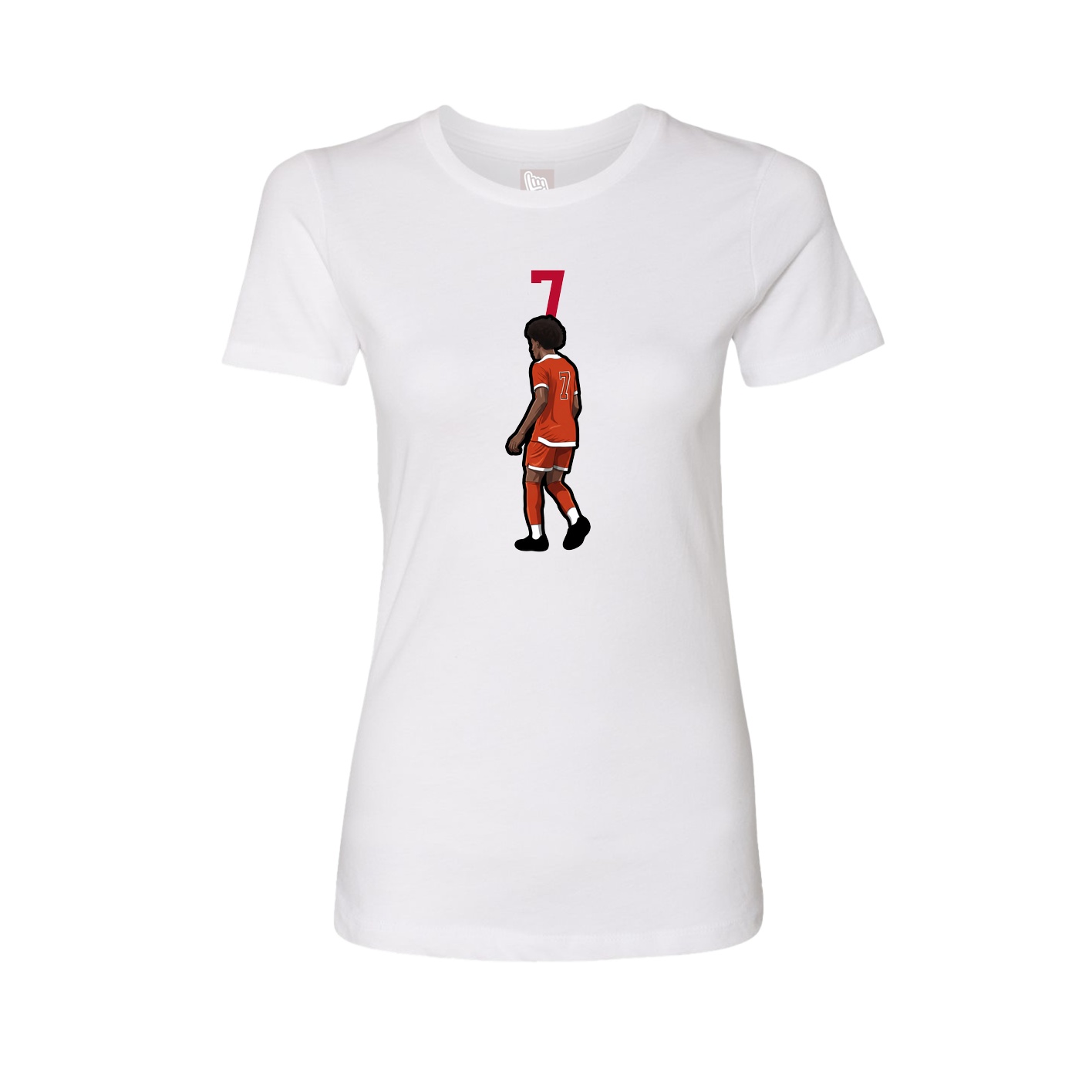 Fitted Women's Tee — Number Top in White