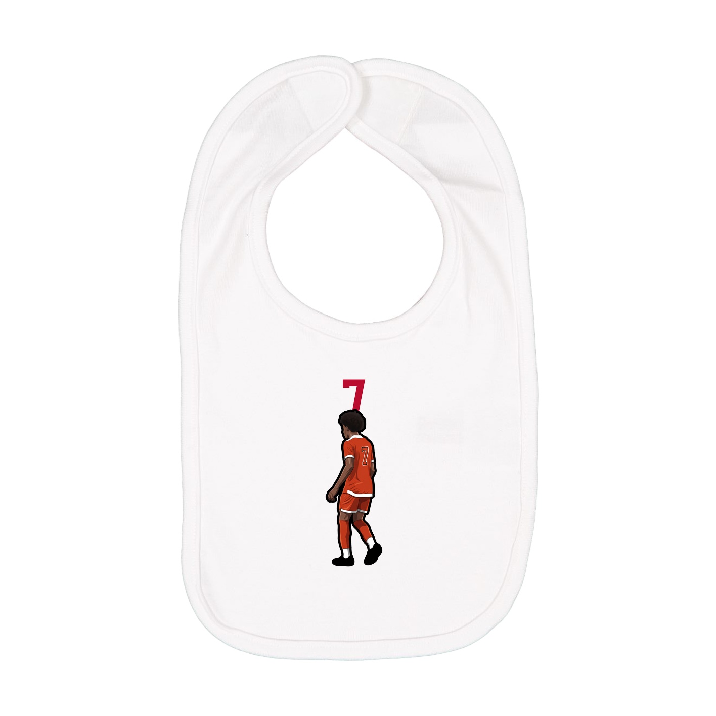 Infant Bib — Number Top in White