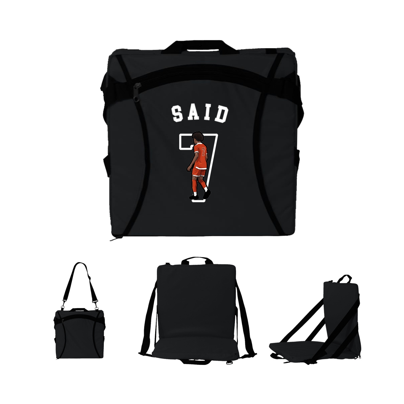 Folding Stadium Seat — Shirsey Arch in Black