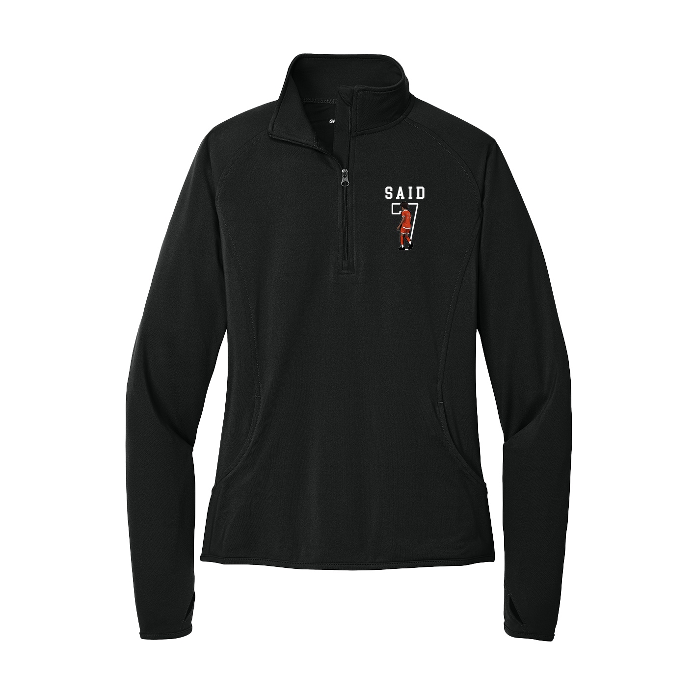 Women's Q-Zip Pullover — Shirsey in Black