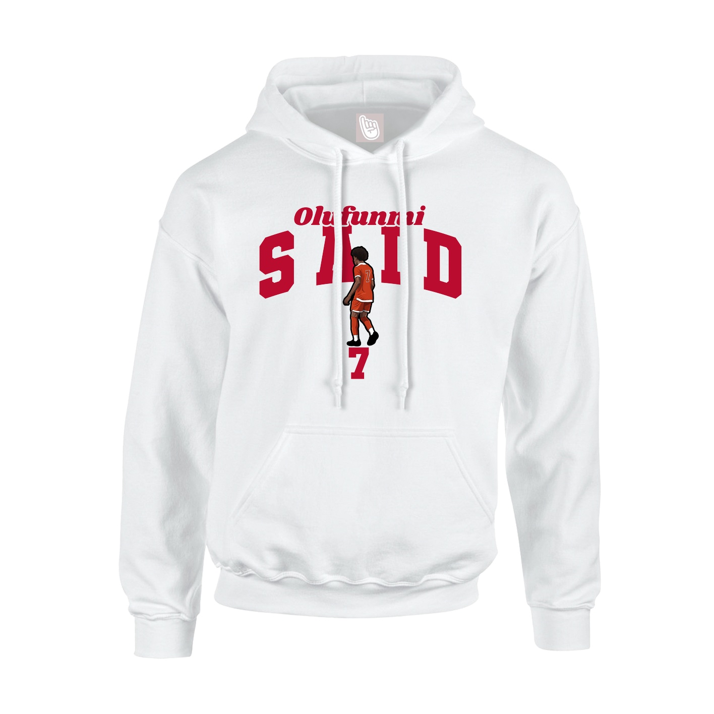 Hoodie — Signature Arch in White