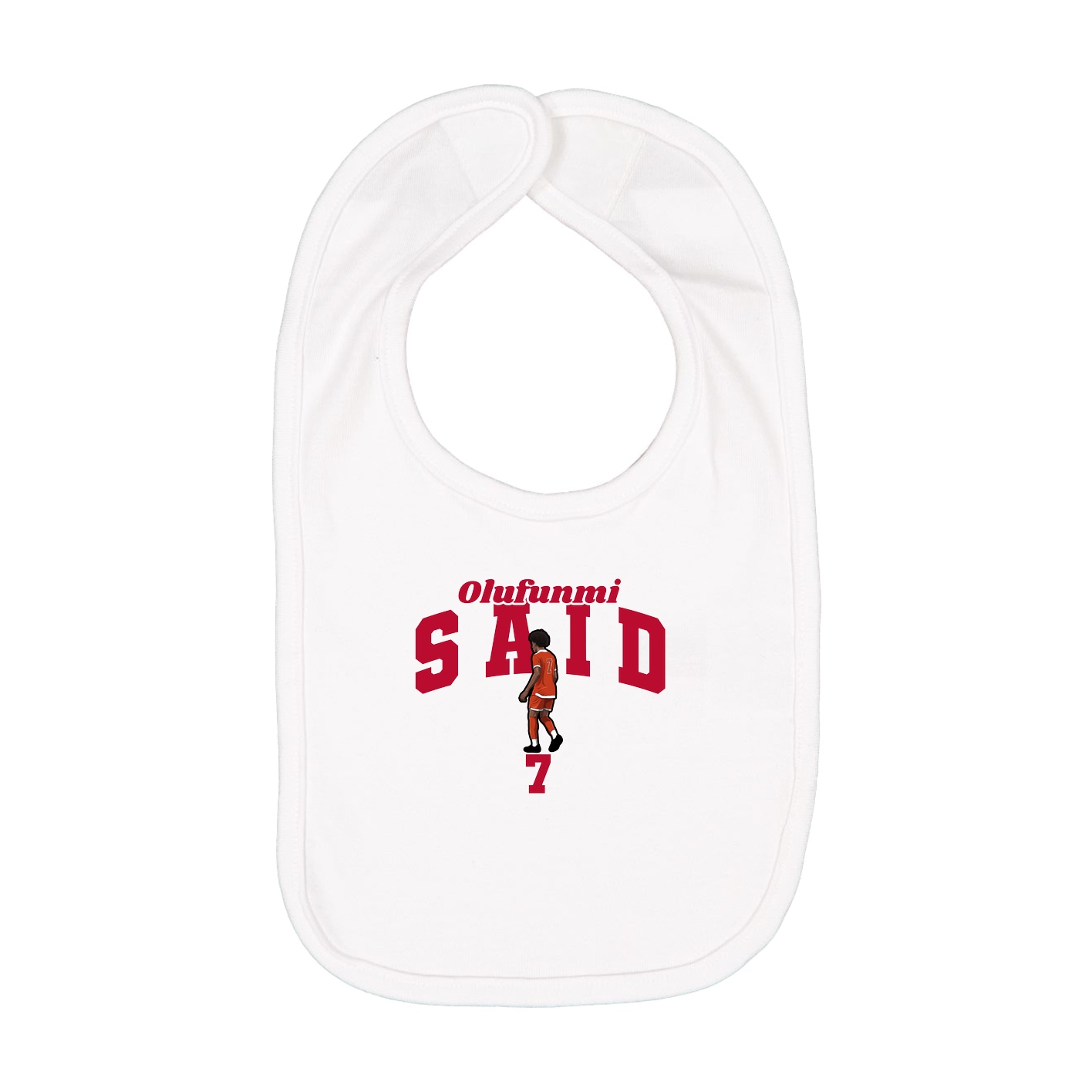 Infant Bib — Signature Arch in White