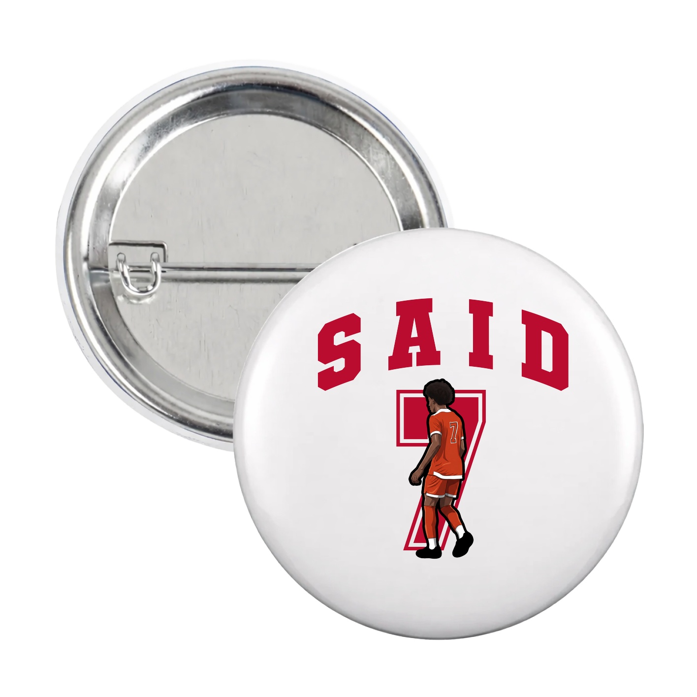 Game Day Button — Number in White