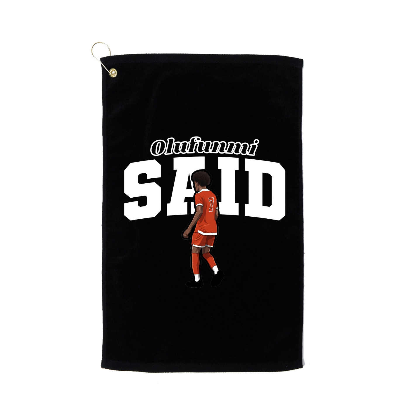 Golf Towel — Name Arch in Black