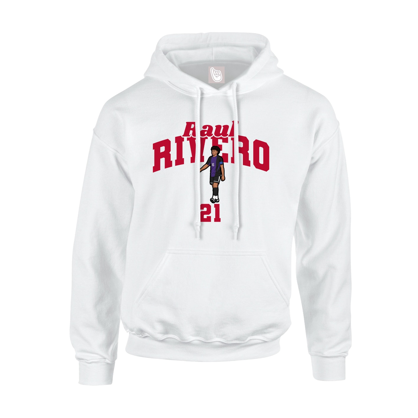 Hoodie — Signature Arch in White