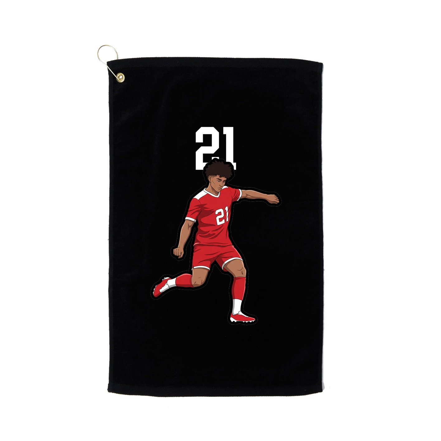Golf Towel — Number Top in Black