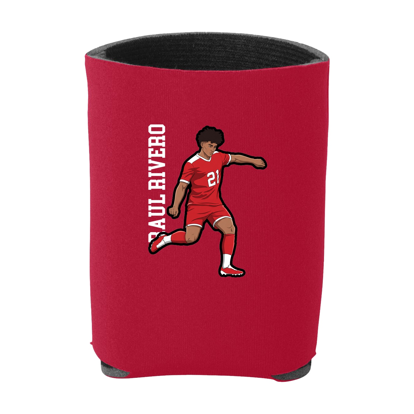 Can Holder — Name Vertical in Red