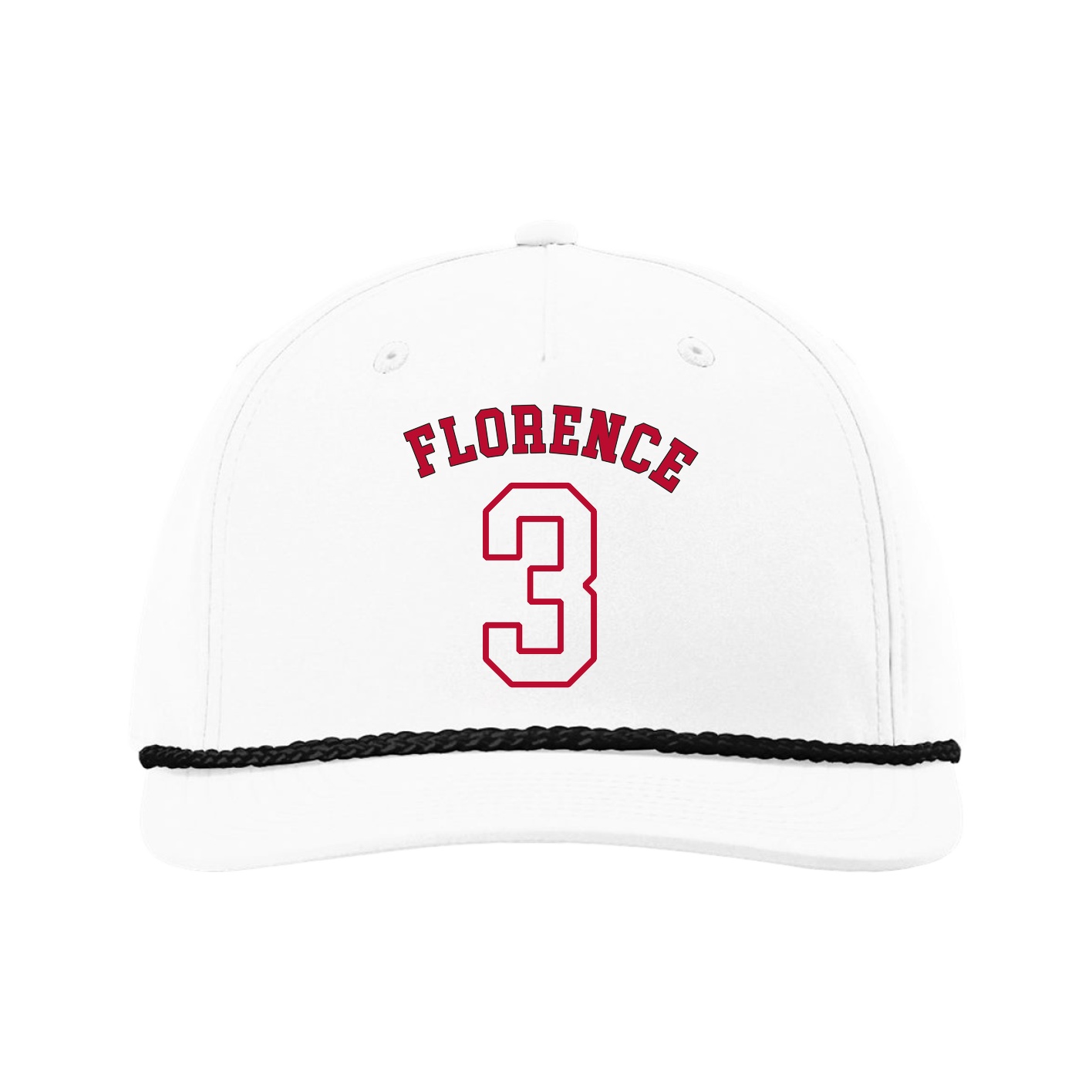 Five-Panel Classic Rope Cap — Shirsey Arch in White