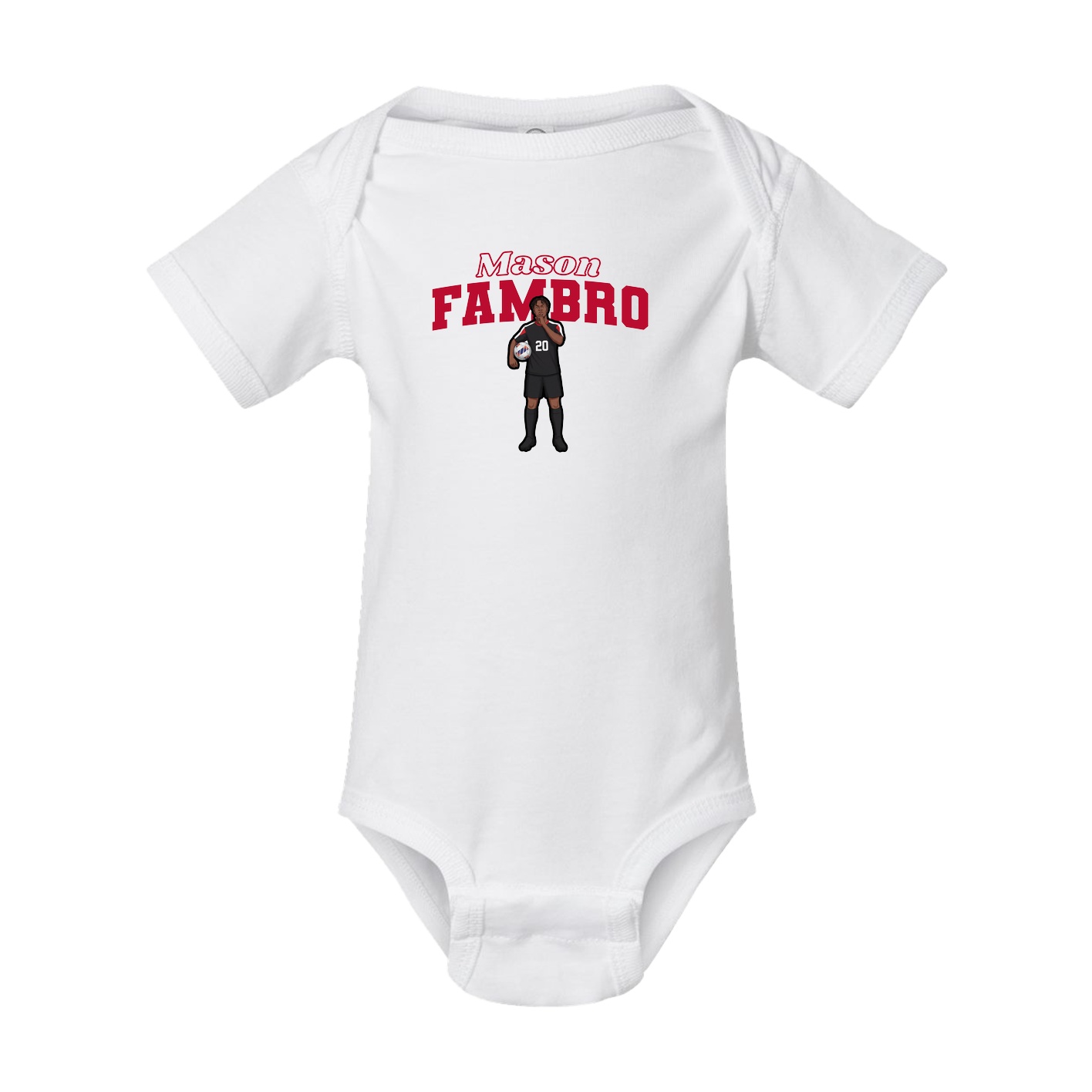 Baby Onesie — Name Arch in White