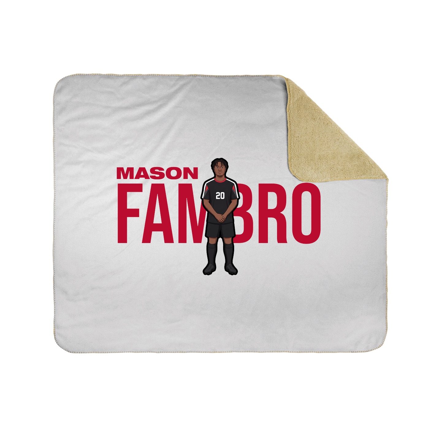 Throw Blanket — Player Name in White