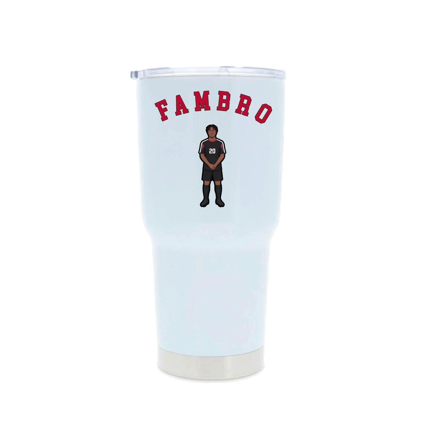 30oz Stainless Steel Tumbler — Shirsey Arch in White