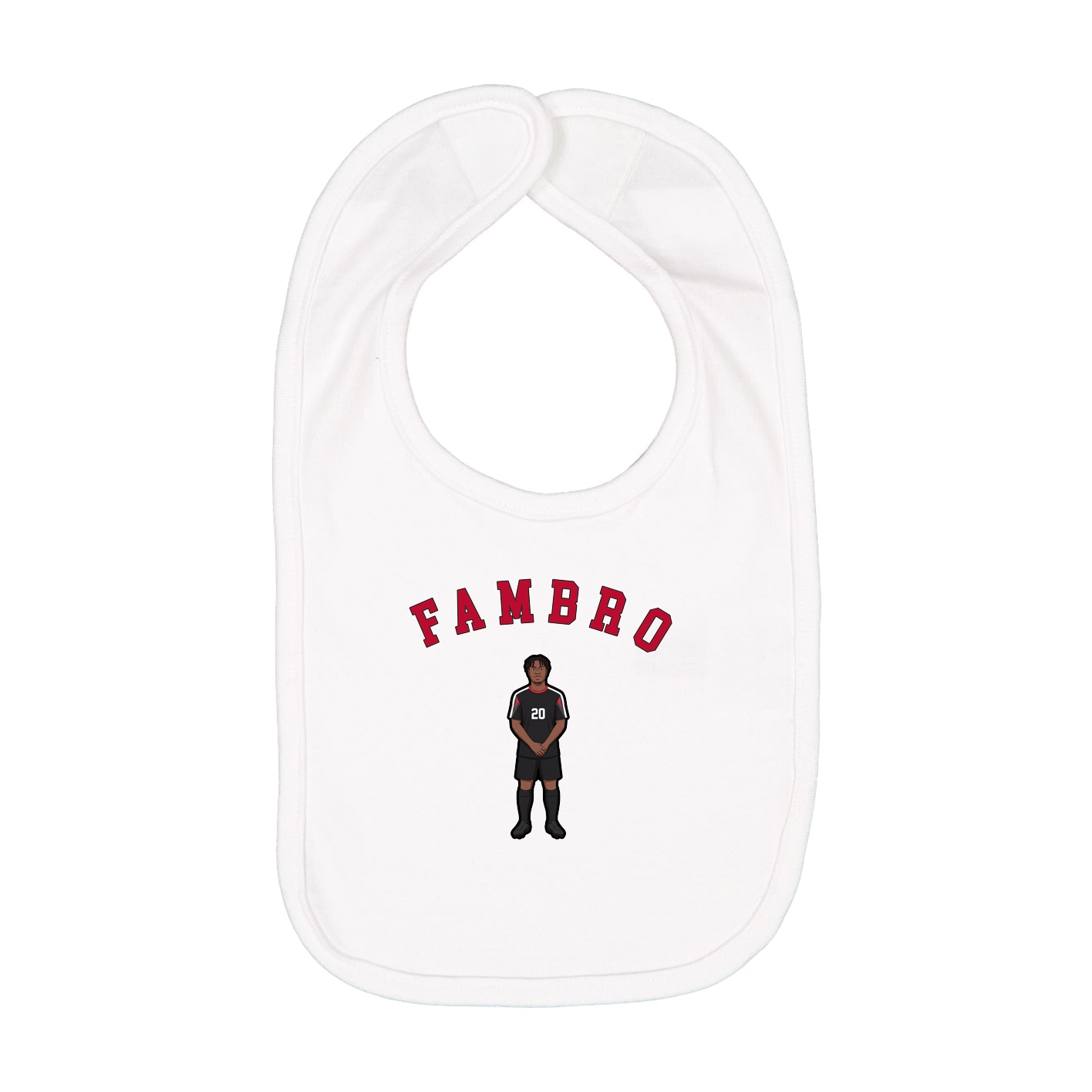 Infant Bib — Shirsey Arch in White