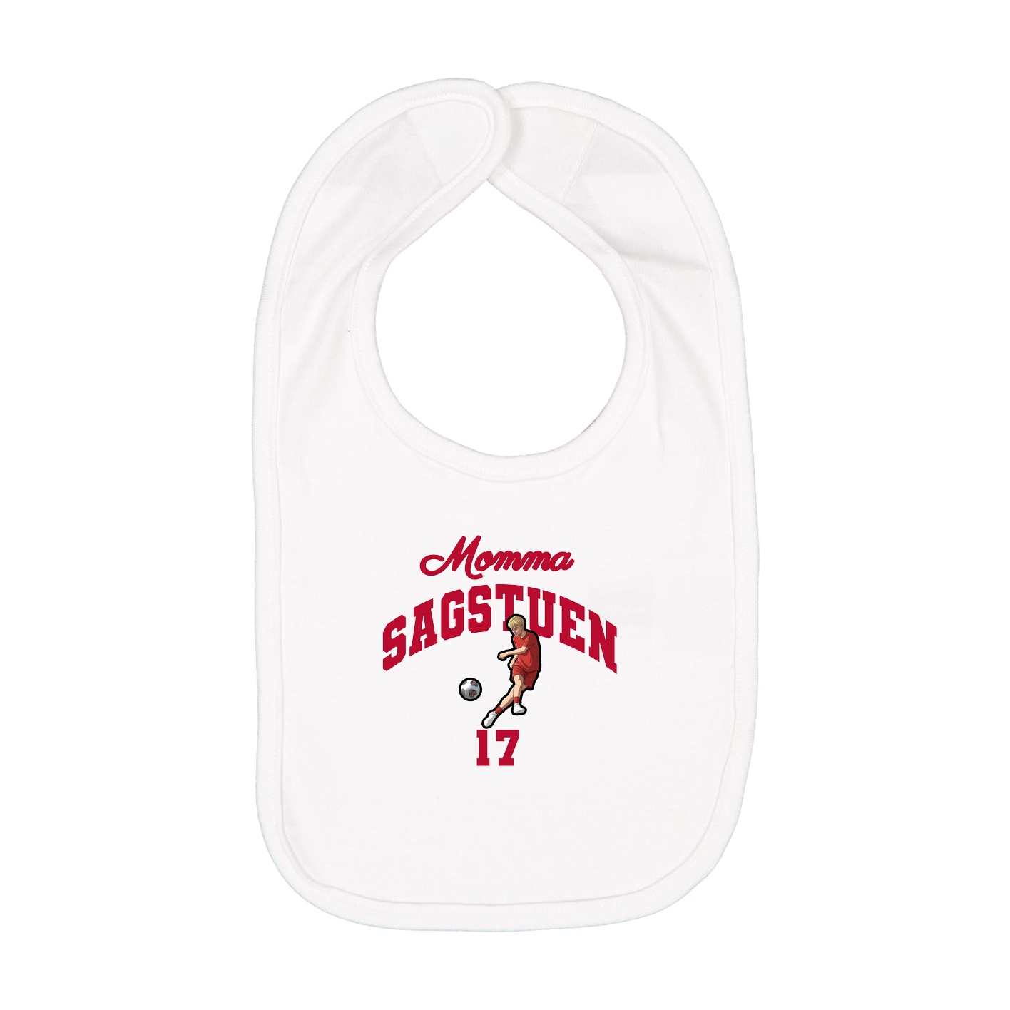 Infant Bib — Mothers Day Arch in White