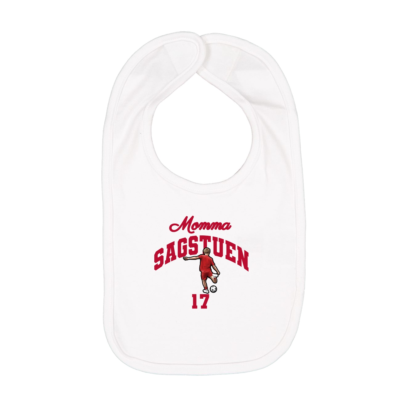 Infant Bib — Mothers Day Arch in White