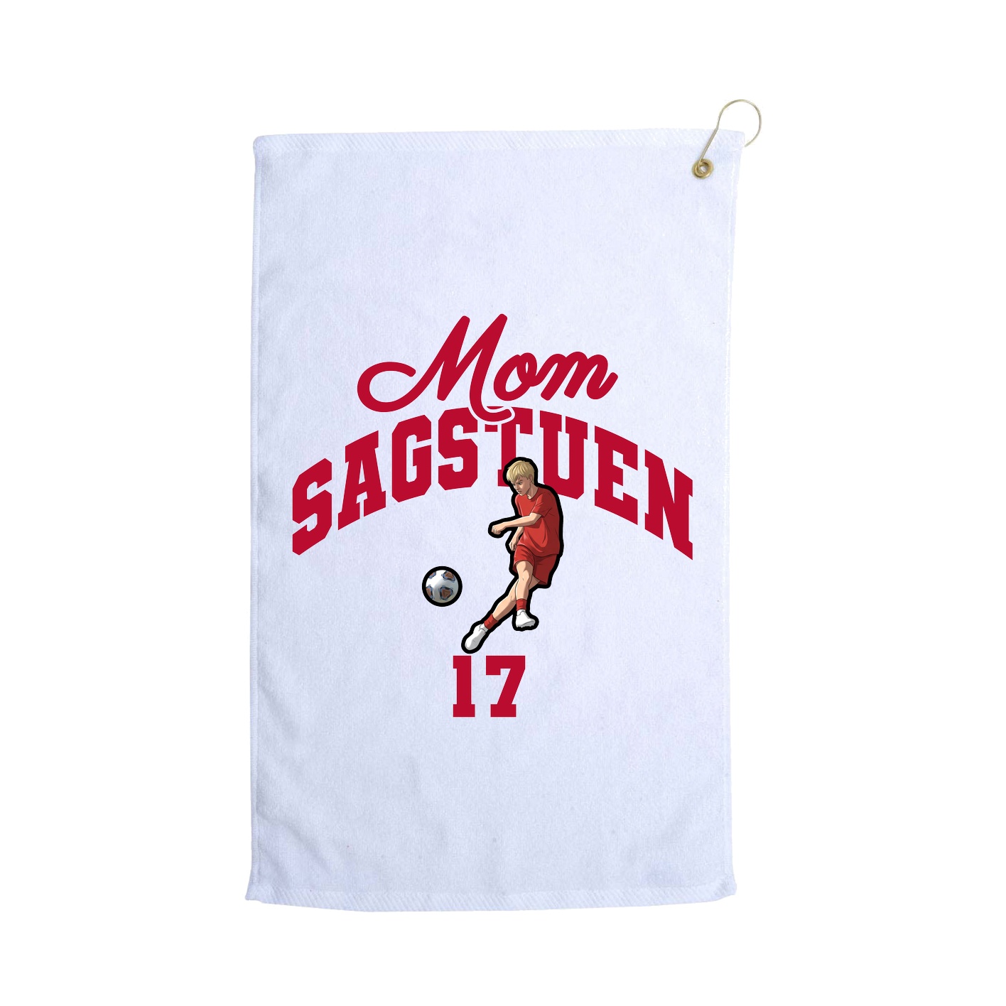 Golf Towel — Mothers Day Arch in White