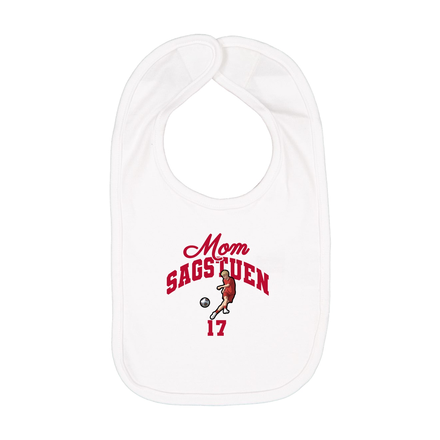 Infant Bib — Mothers Day Arch in White
