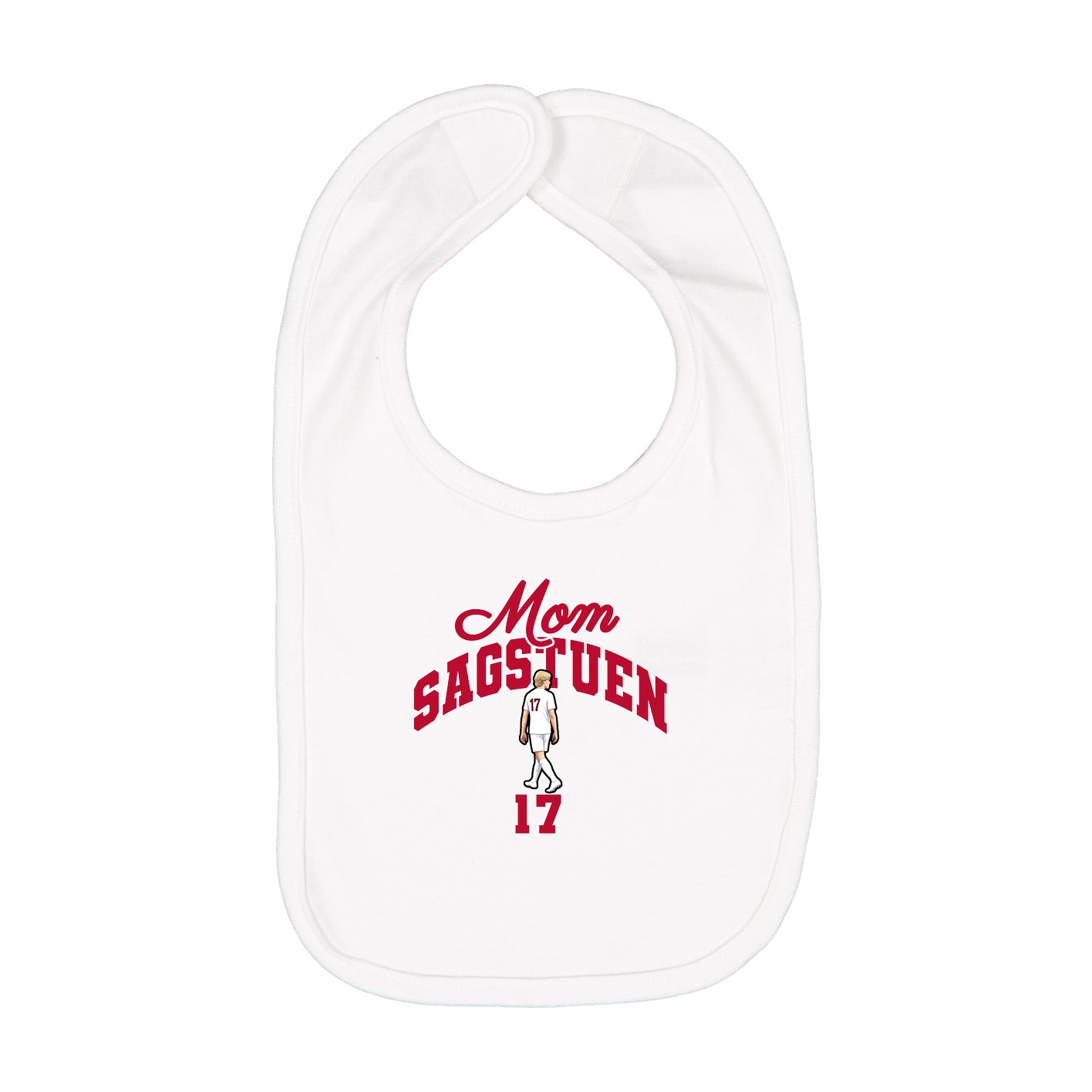 Infant Bib — Mothers Day Arch in White