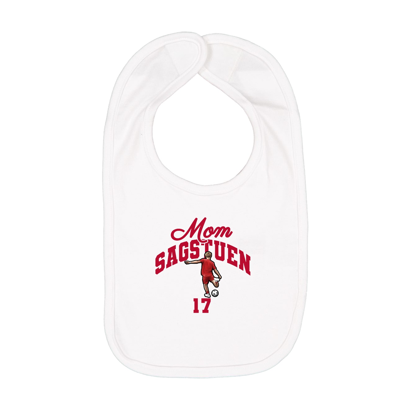 Infant Bib — Mothers Day Arch in White