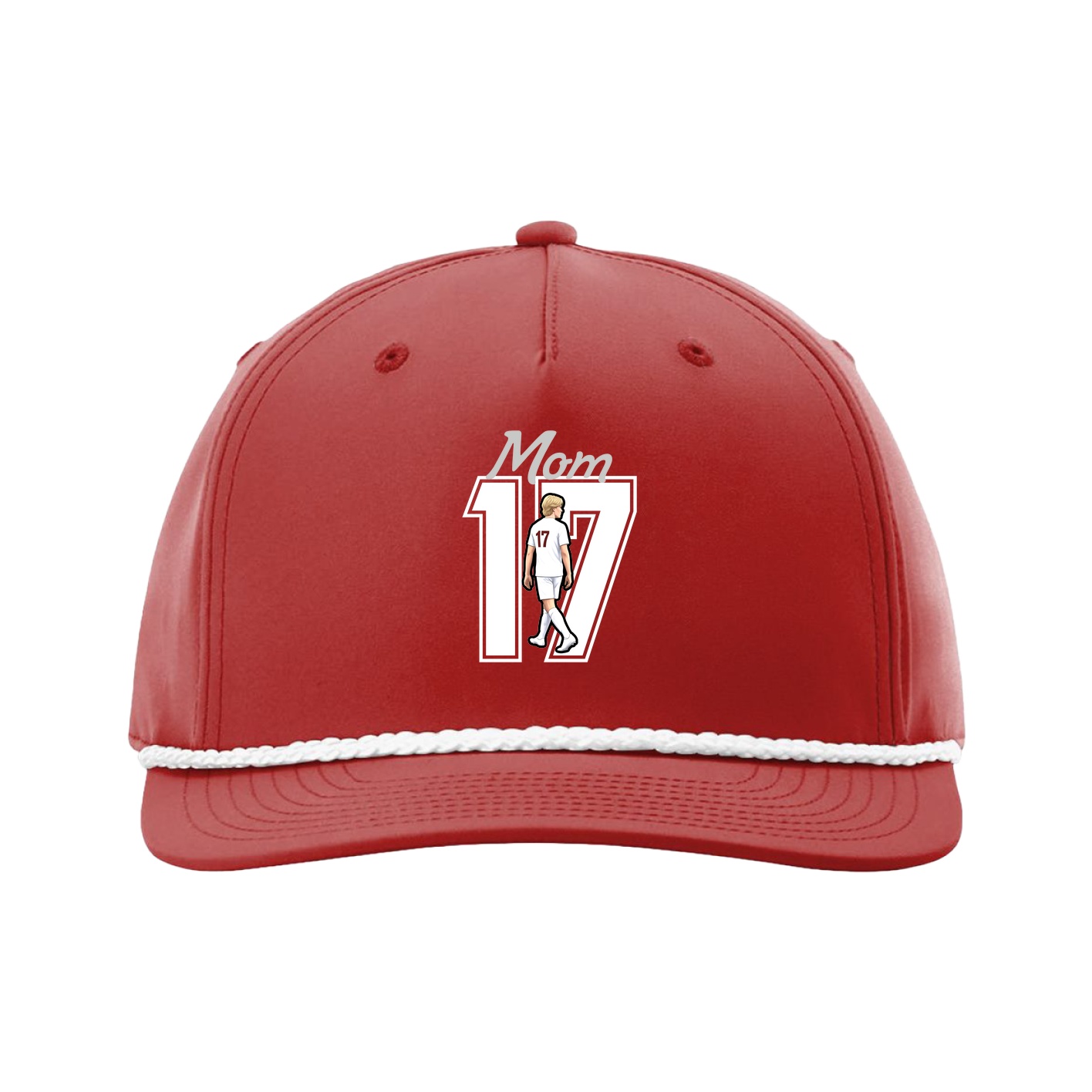 Five-Panel Classic Rope Cap — Mothers Day Shirsey in Red