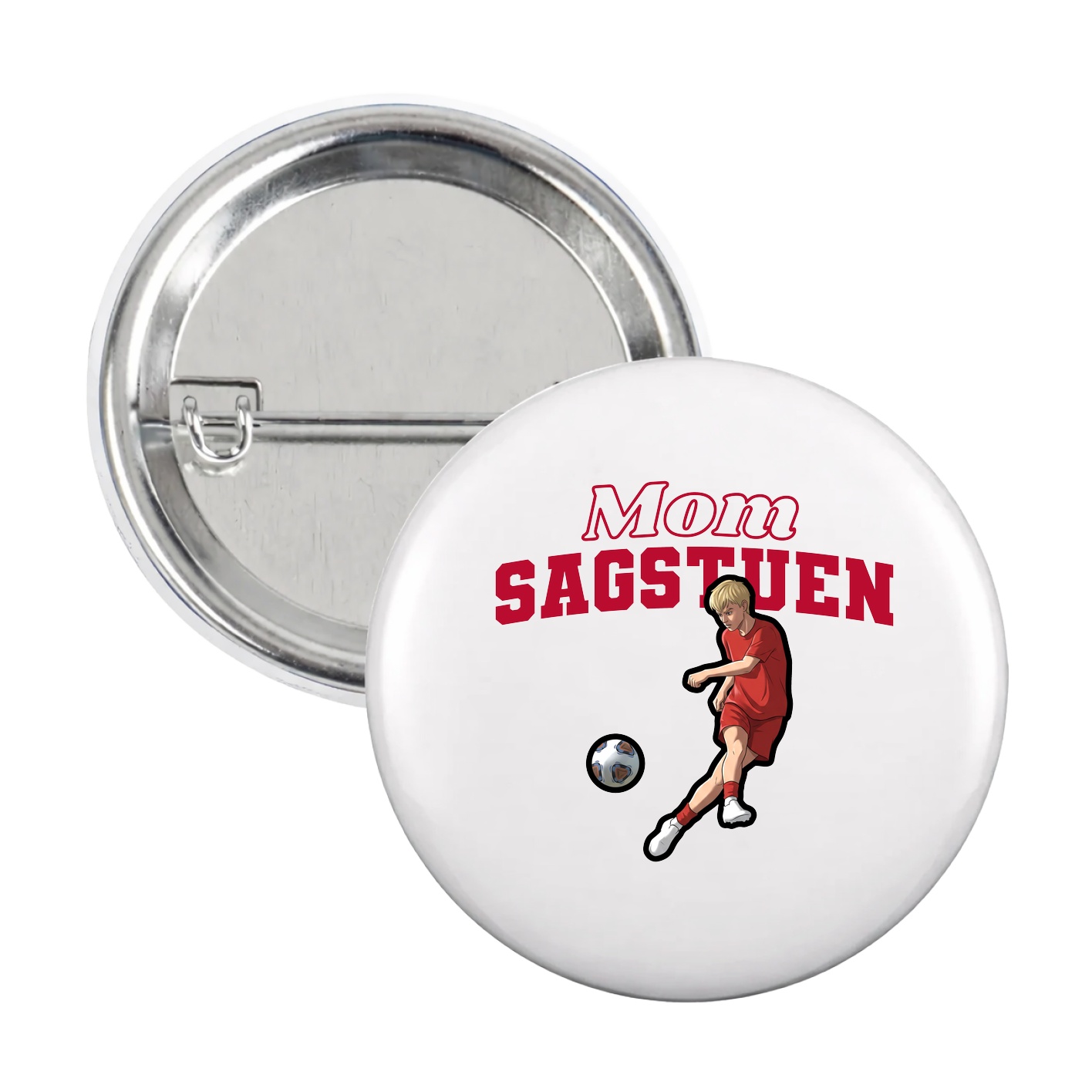 Game Day Button — Mothers Day Block in White