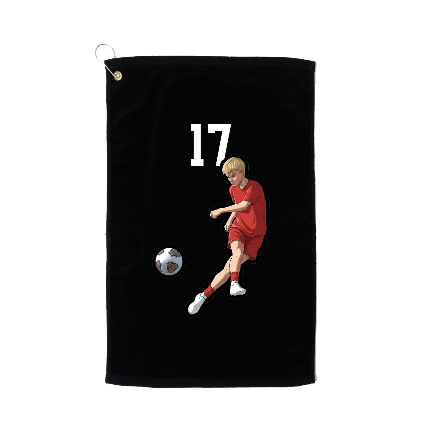 Golf Towel — Number Top in Black