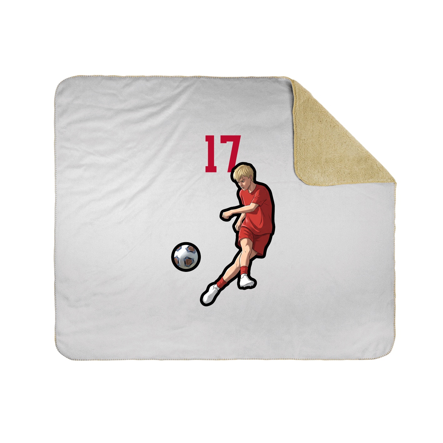 Throw Blanket — Number Top in White