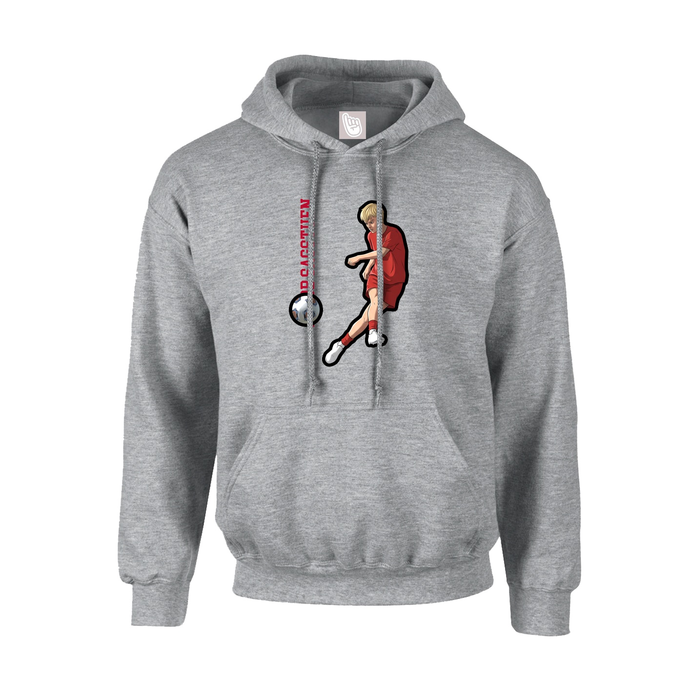 Hoodie — Name Vertical in Grey