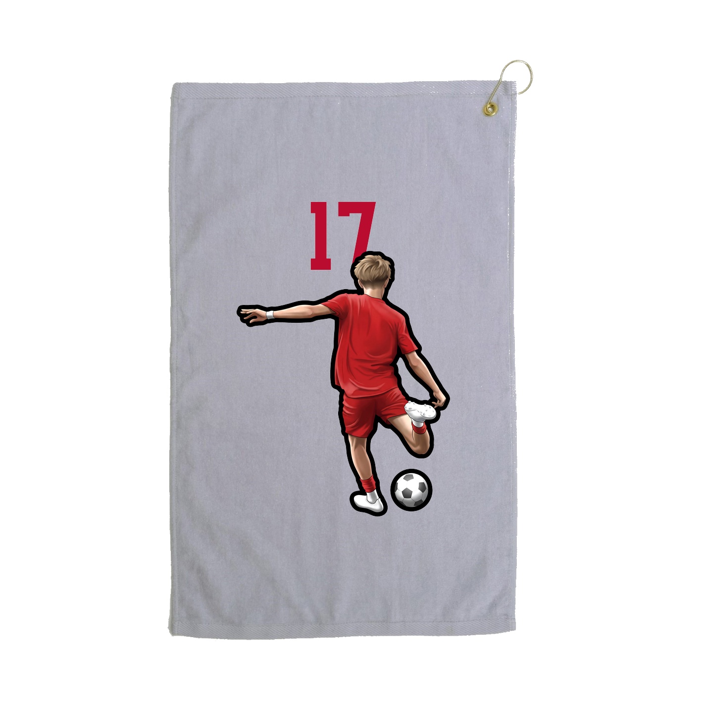 Golf Towel — Number Top in Grey