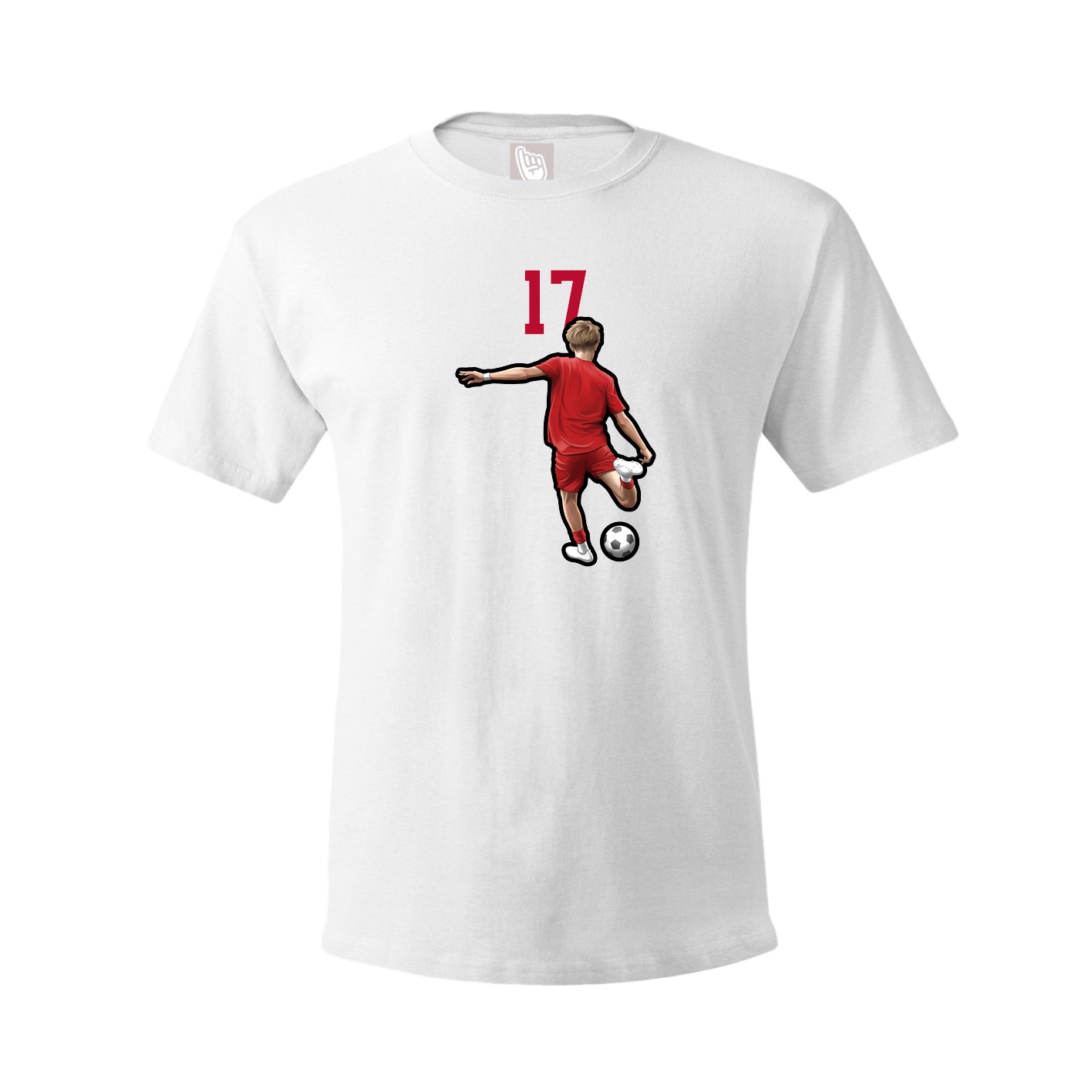 Youth Tee — Number Top in White