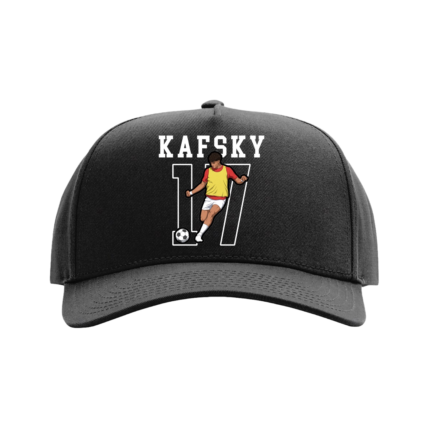 Full Fabric Five-Panel Champ Cap — Shirsey in Black