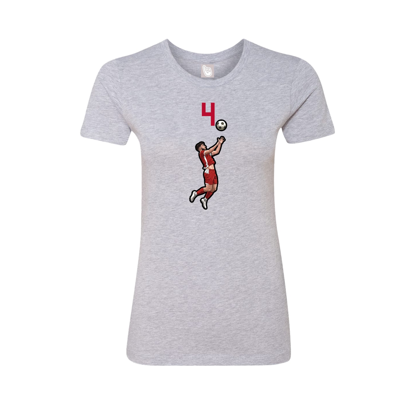 Womens Tee — Number Top in Grey