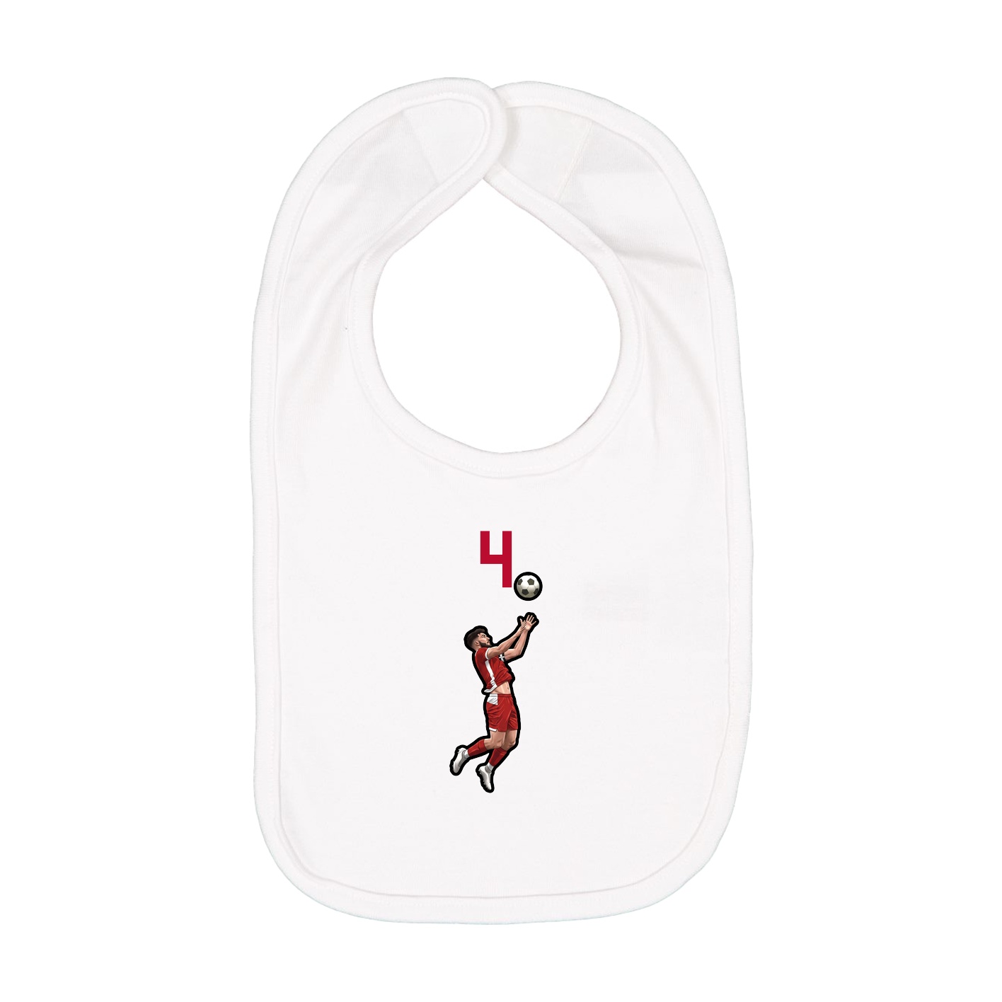 Infant Bib — Number Top in White