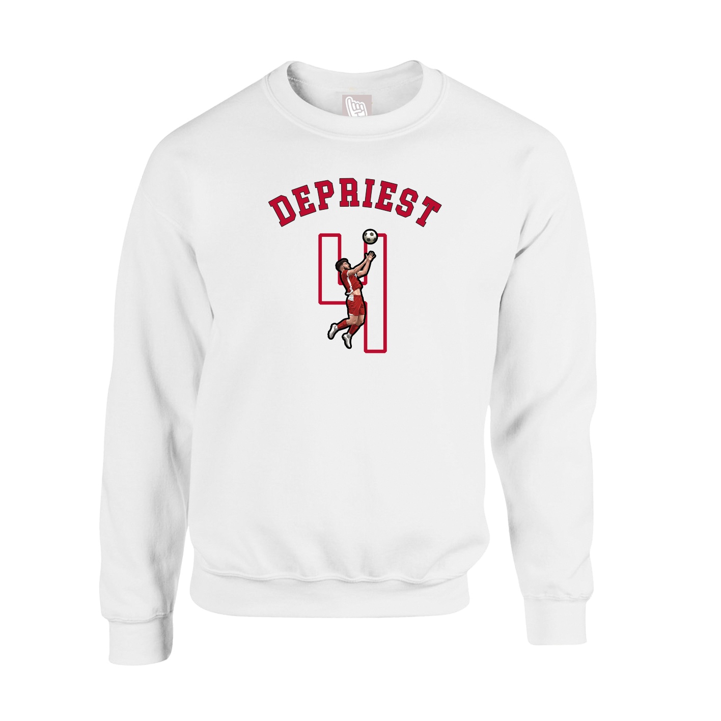 Fleece Crew — Shirsey Arch in White
