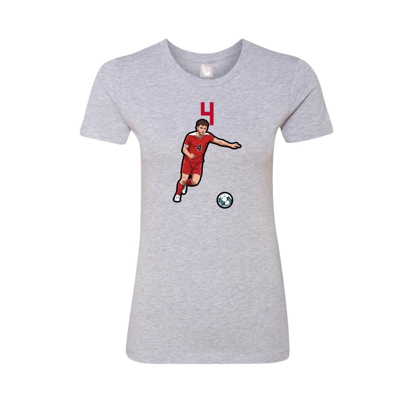 Womens Tee — Number Top in Grey