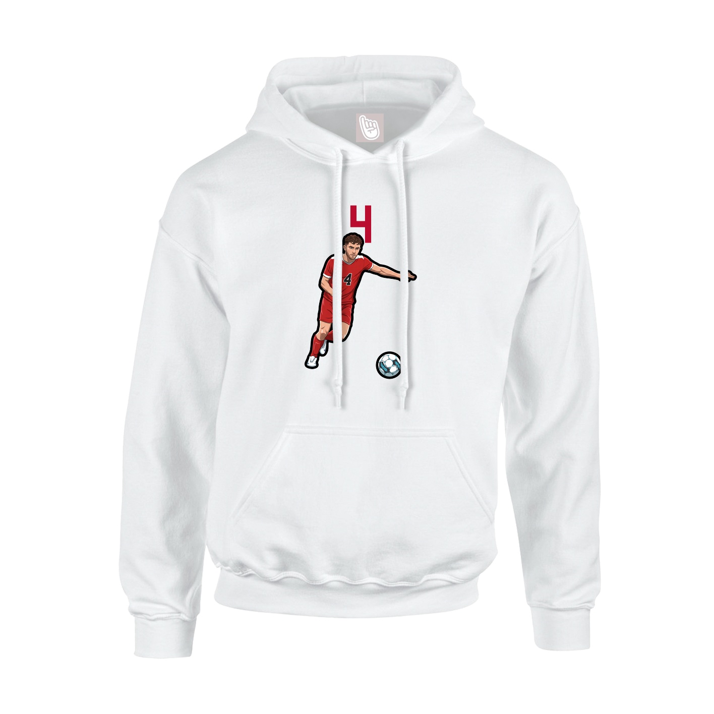 Youth Hoodie — Number Top in White