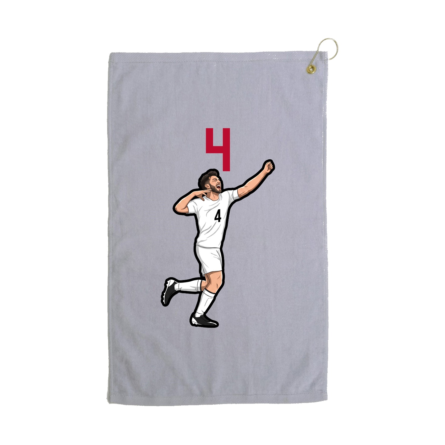 Golf Towel — Number Top in Grey