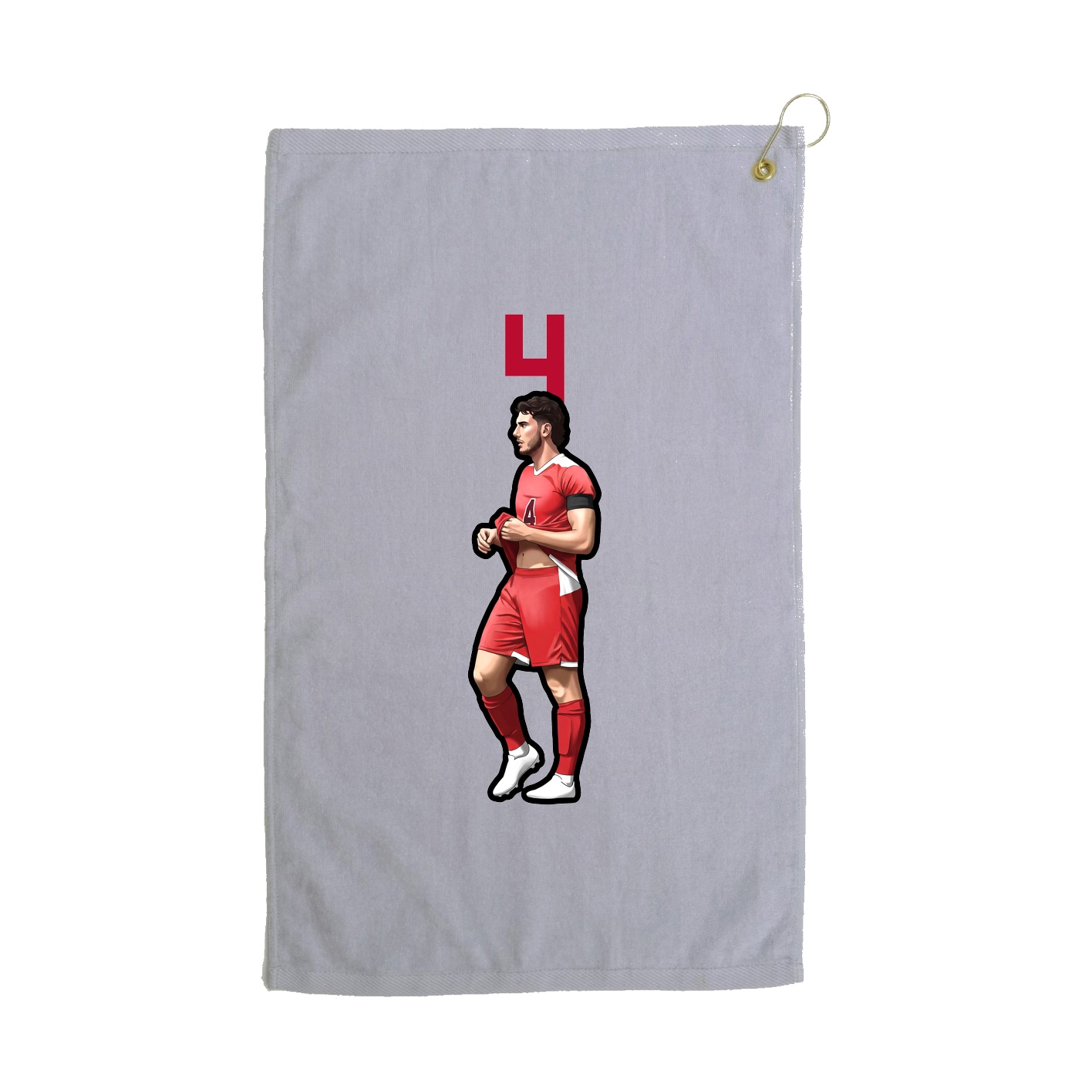 Golf Towel — Number Top in Grey